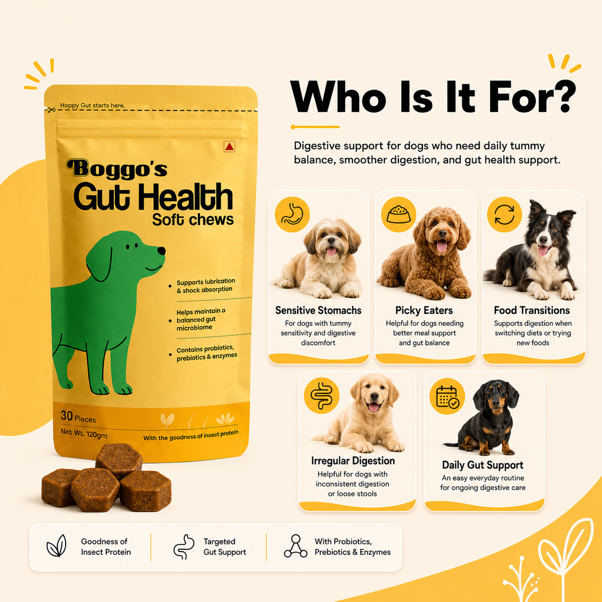 Gut Health Soft Chews - 30 Pieces