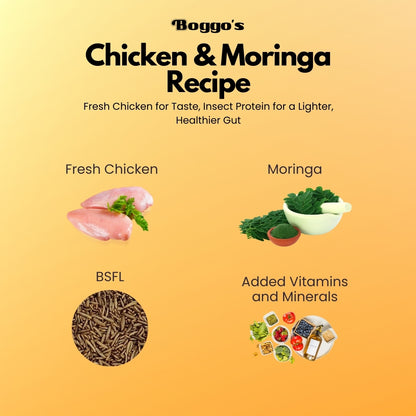 Boggo’s Barkiez Chicken & Moringa Insect Protein Dog Treats (320g)