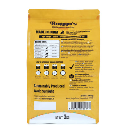 Complete Dog Food | Made for Picky Eaters and Sensitive Stomachs | 3Kg | Chicken & Rice + BSFL