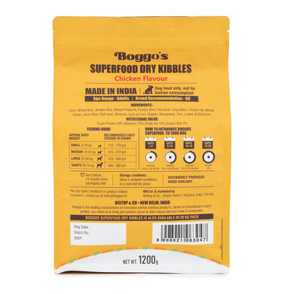 Boggos Premium Dog Food for Adult Dogs (1.2 kg) | Powered by Superfoods & BSFL | Complete & Balanced