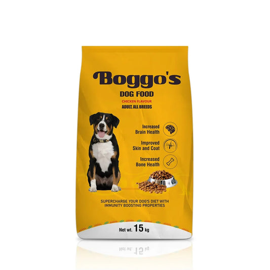 Boggos Premium Dry Dog Food For Adult Dogs | 15kg | Complete and Balanced Diet | Fortified with BSFL