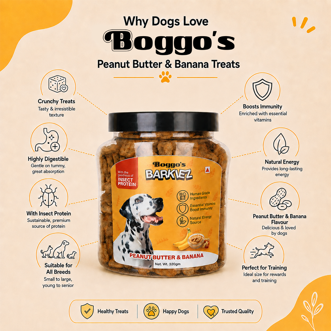 Barkiez Bite-Sized Training Treats - Peanut Butter & Banana Dog Treats (320g)