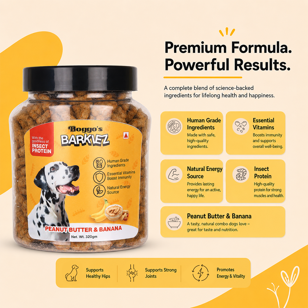 Barkiez Bite-Sized Training Treats - Peanut Butter & Banana Dog Treats (320g)