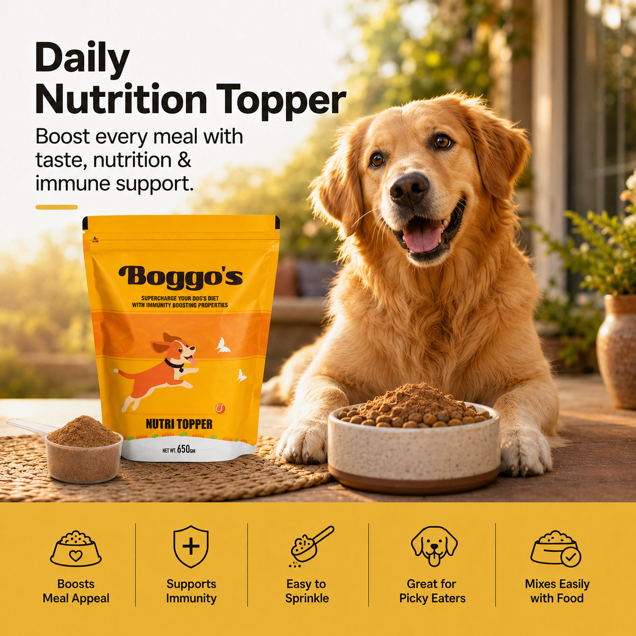 Nutri Topper Original | High Protein, Hypoallergenic Insect Protein Supplement (650g)