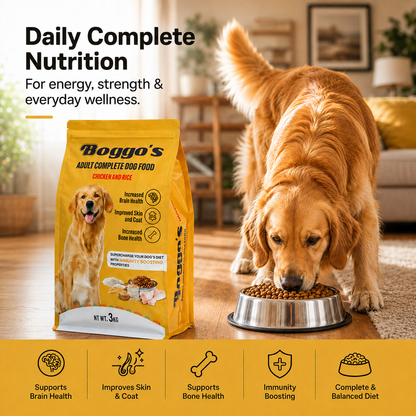 Complete Dog Food | Made for Picky Eaters and Sensitive Stomachs | 3Kg | Chicken & Rice + BSFL