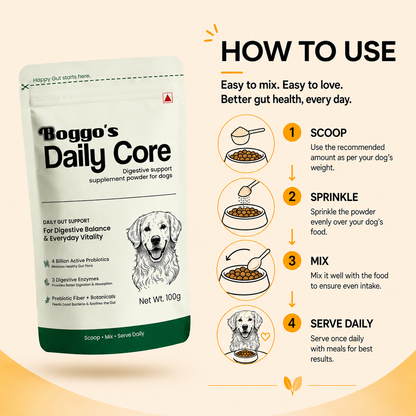 Daily Core Digestive Support Powder for Dogs | 100g