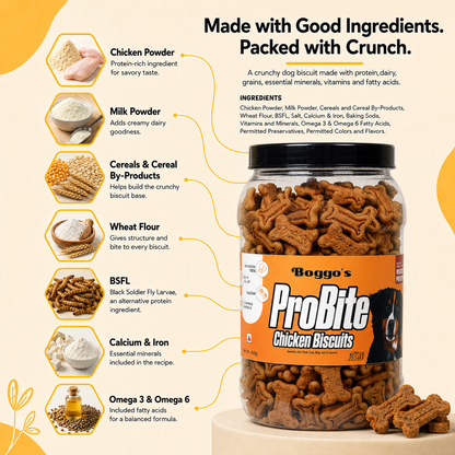 ProBite Chicken Biscuits | High-Protein, Gut-Friendly Dog Treats (450g)