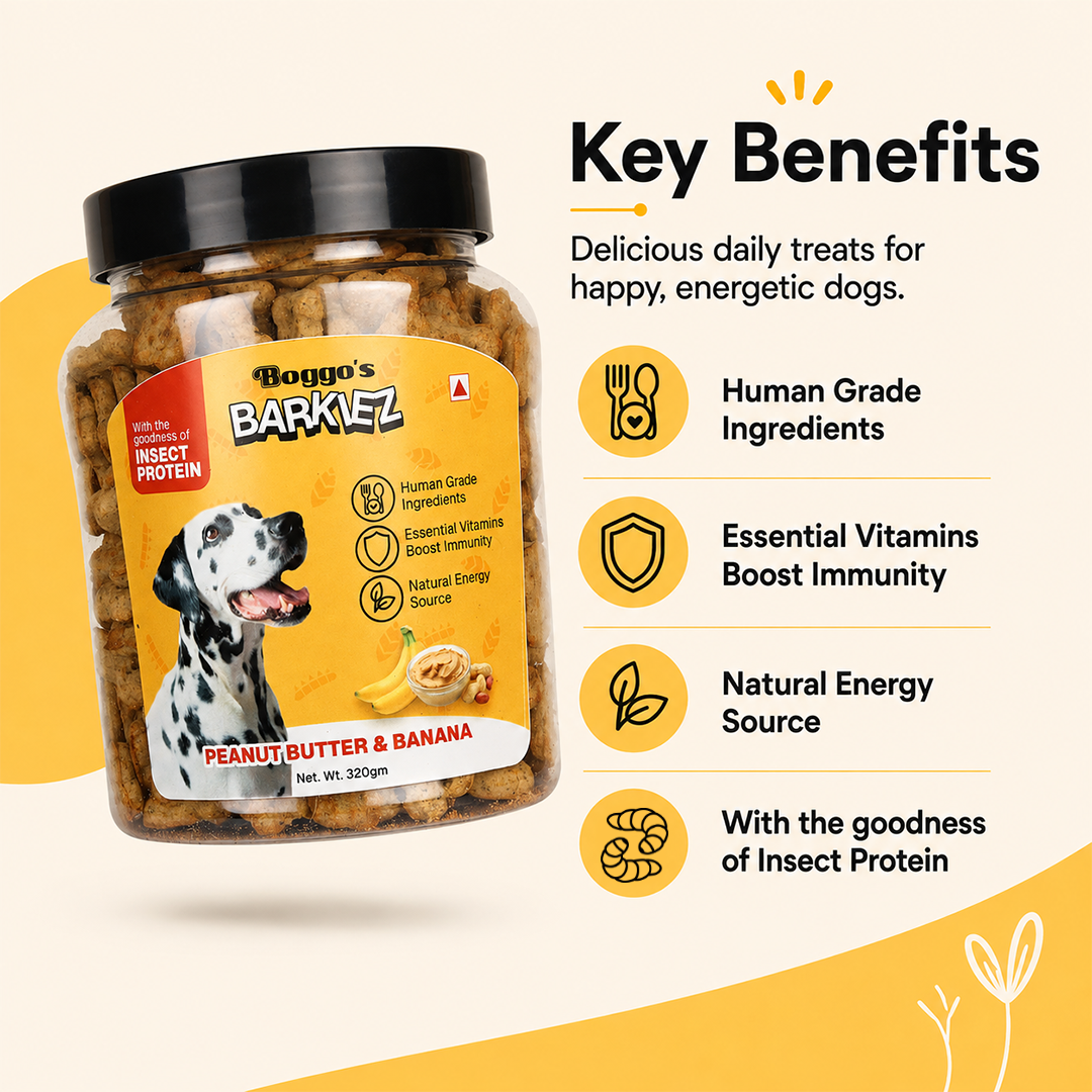 Barkiez Bite-Sized Training Treats - Peanut Butter & Banana Dog Treats (320g)