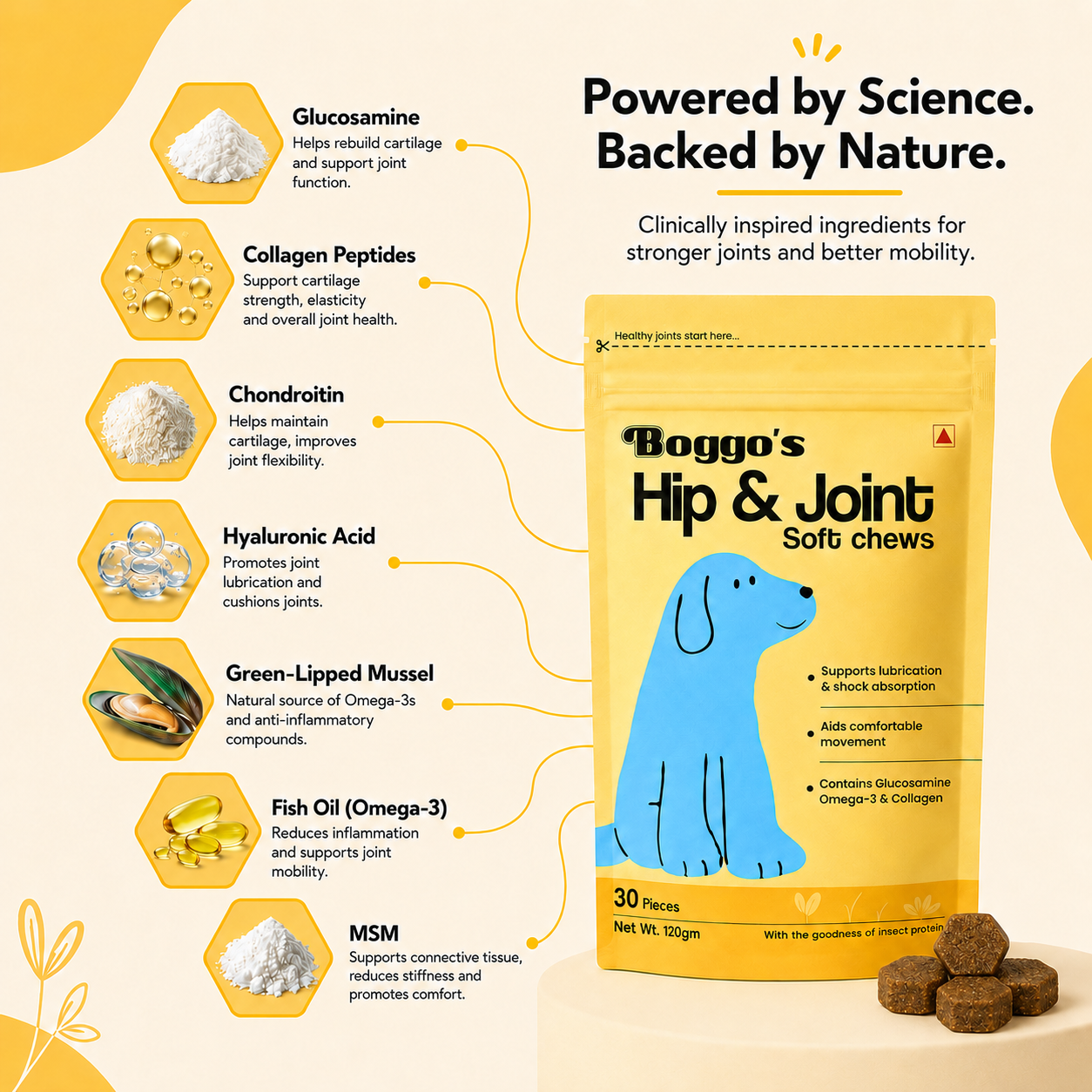 Boggo's Hip and Joint Soft Chews - 30 Pieces