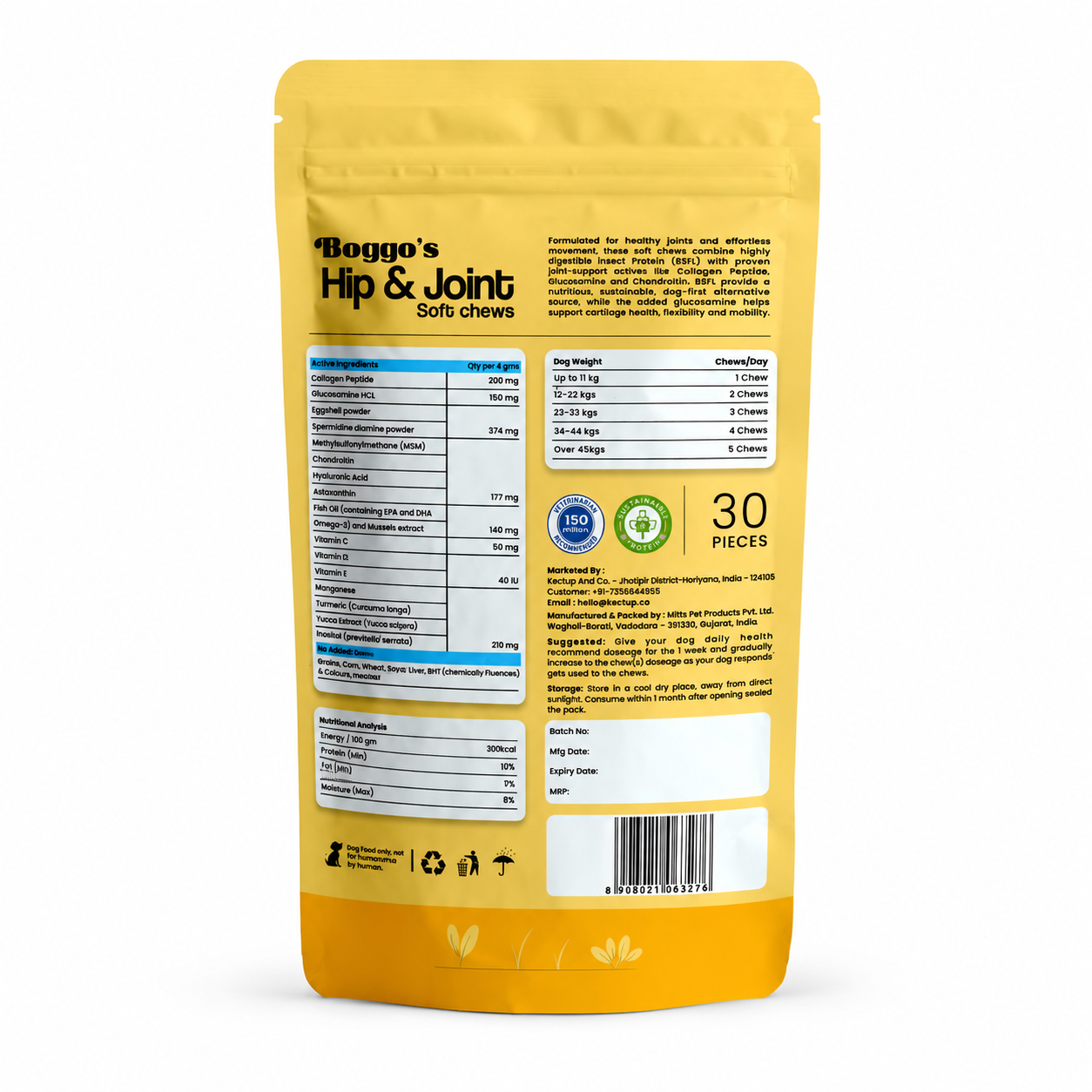 Boggo's Hip and Joint Soft Chews - 30 Pieces