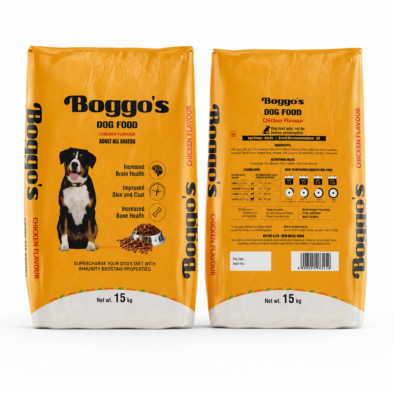 Complete Dog Food | 15kg | Chicken & Rice + BSFL | Delicious Taste, Vet-Formulated Nutrition!