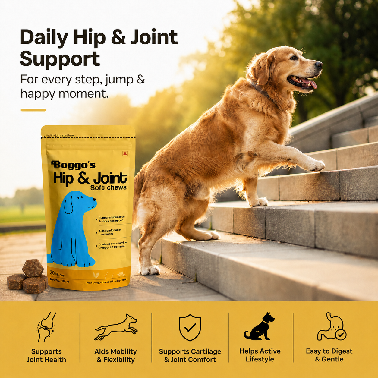 Boggo's Hip and Joint Soft Chews - 30 Pieces