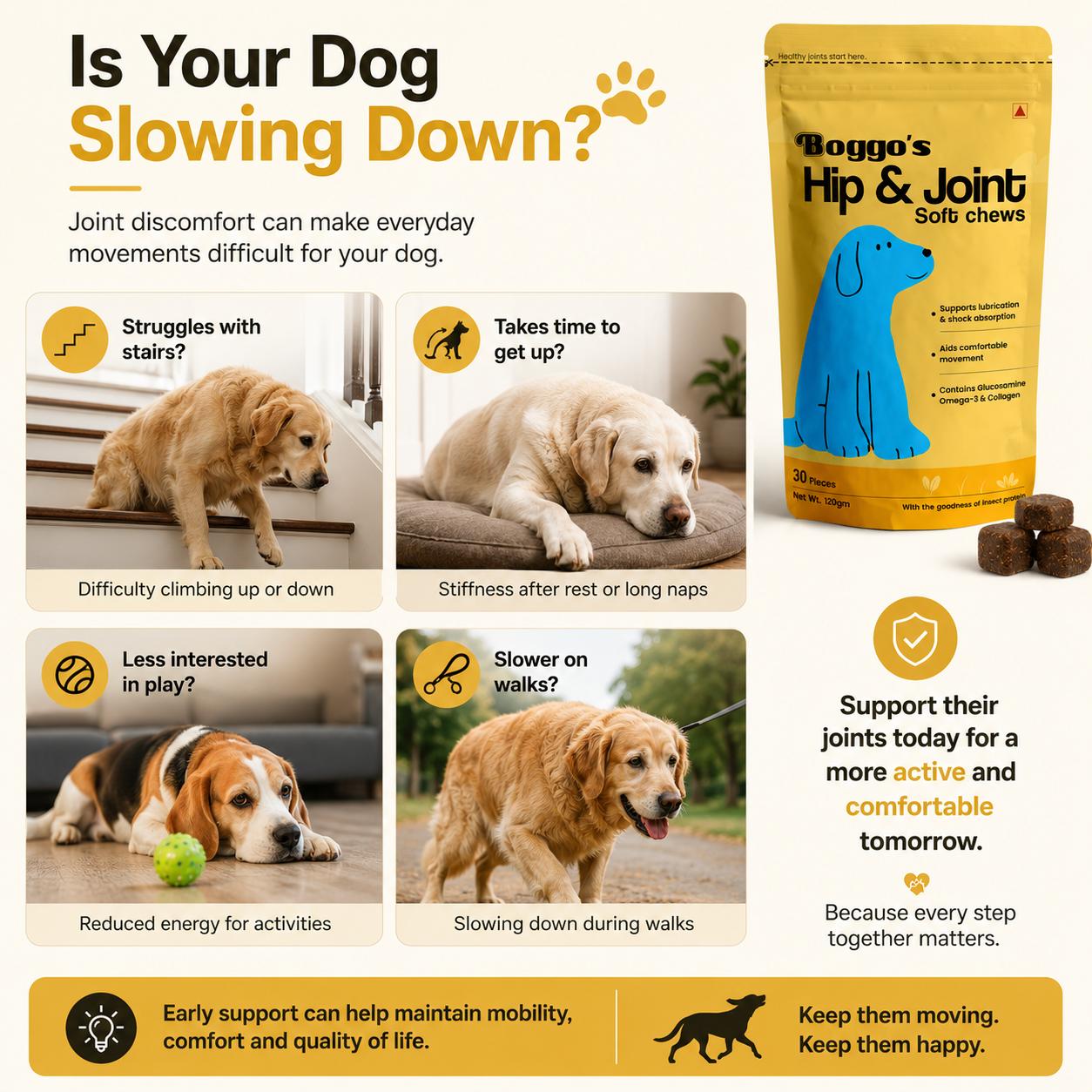 Boggo's Hip and Joint Soft Chews - 30 Pieces