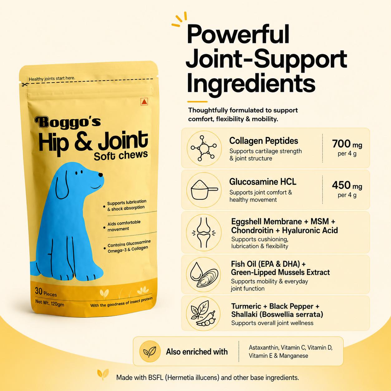 Boggo's Hip and Joint Soft Chews - 30 Pieces