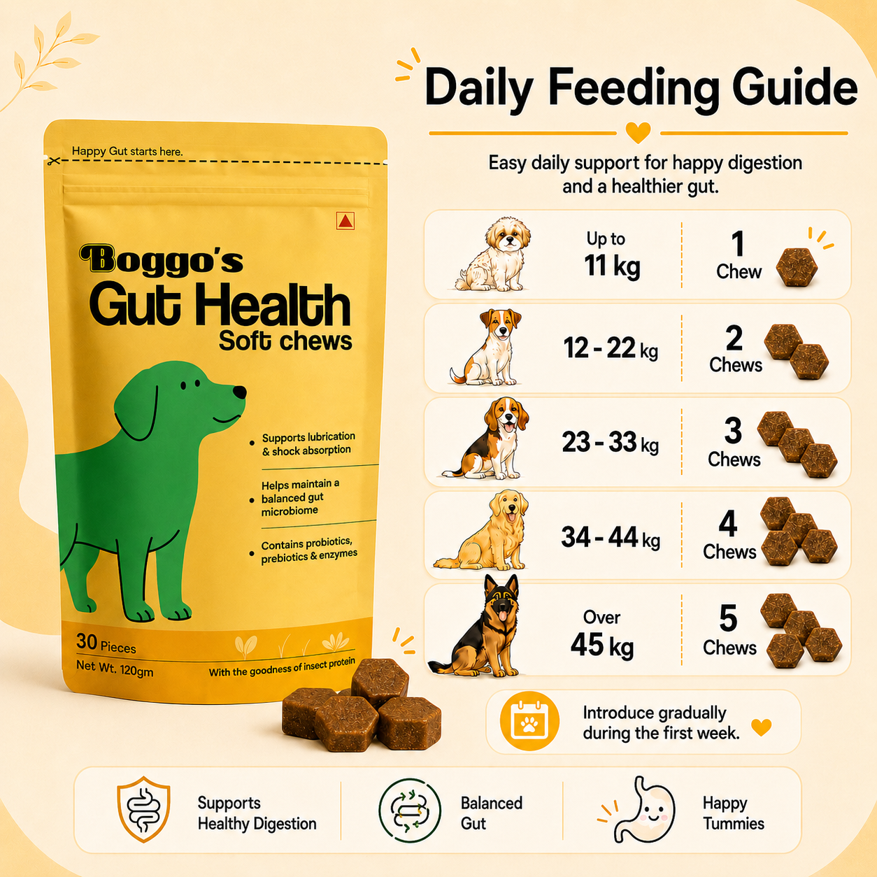 Boggo's Gut Health Soft Chews - 30 Pieces