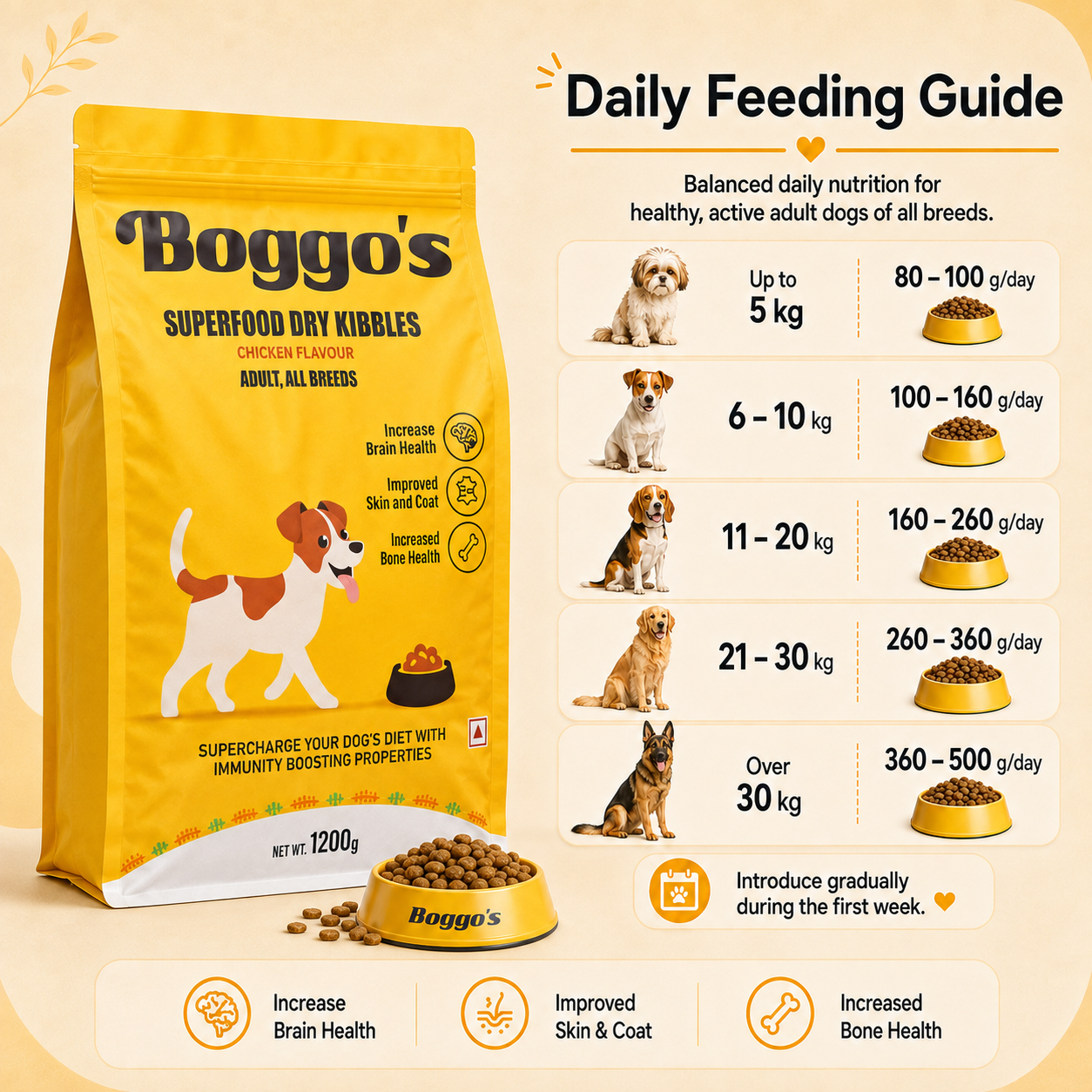 Complete Dog Food | 1.2 kg | Chicken & Rice with BSFL |  Delicious Taste, Vet-Formulated Nutrition!