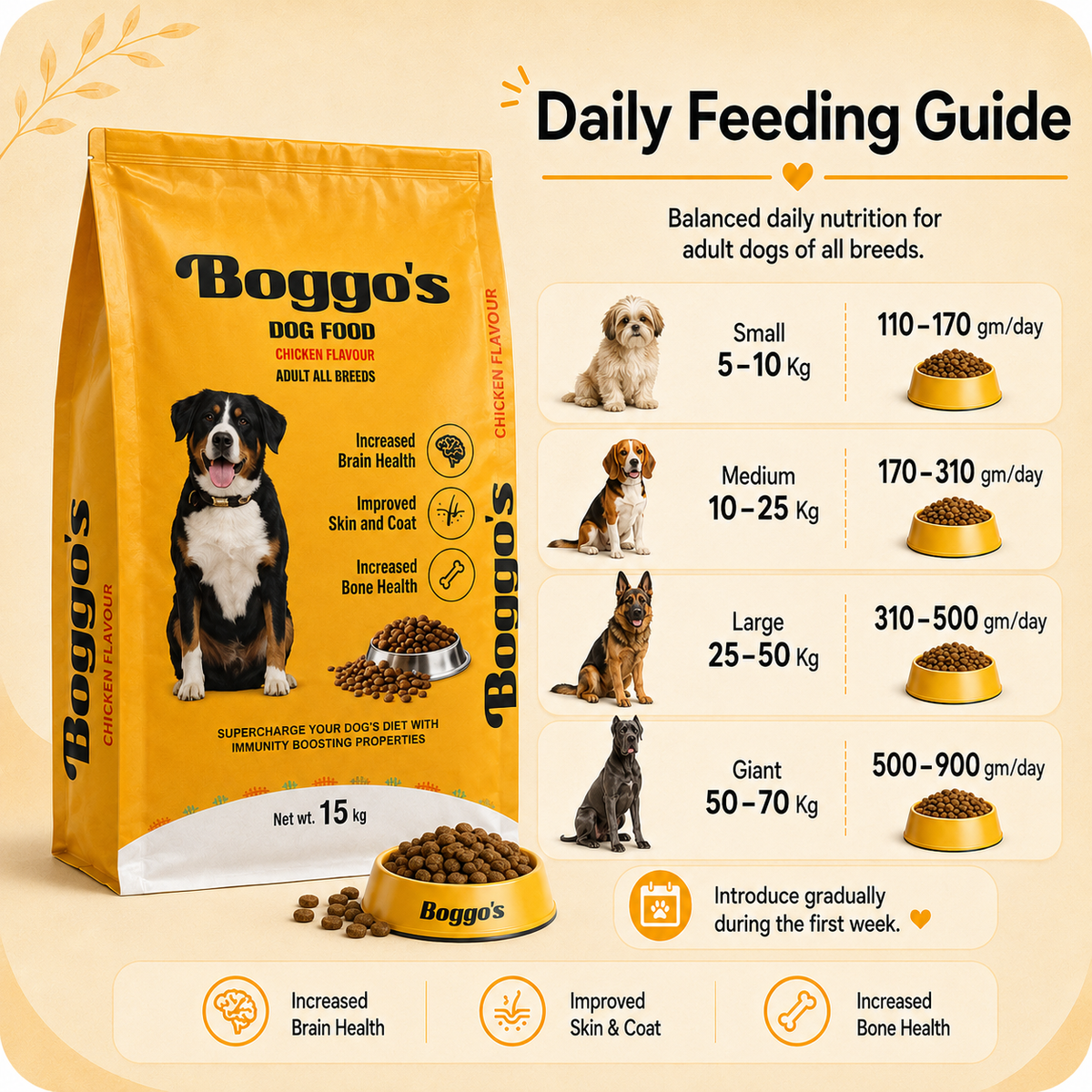 Complete Dog Food | 15kg | Chicken & Rice + BSFL | Delicious Taste, Vet-Formulated Nutrition!