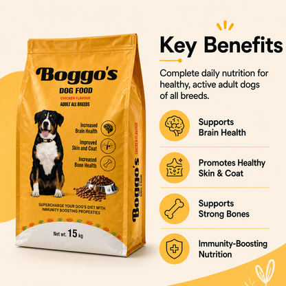 Complete Dog Food | 15kg | Chicken & Rice + BSFL | Delicious Taste, Vet-Formulated Nutrition!
