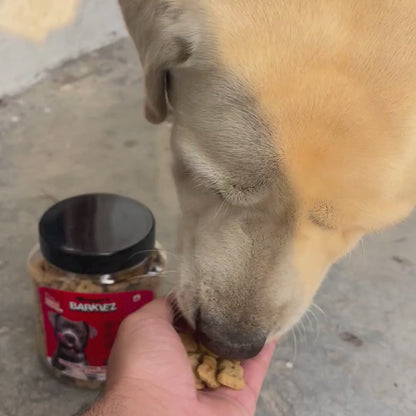 Barkiez Bite Sized Training Treats -Chicken Liver Brown Rice & Carrot Dog Treats (320g)